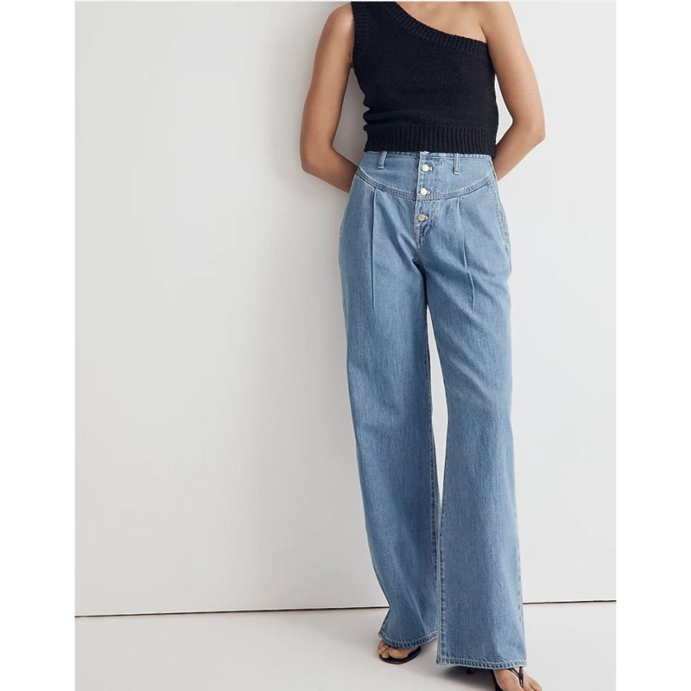 Madewell High Rise Superwide Leg Mom's Jean Size 28 NWT